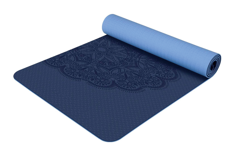 Double Layer Two Tone Non Slip TPE Foam Fitness Eco Friendly Yoga Mat