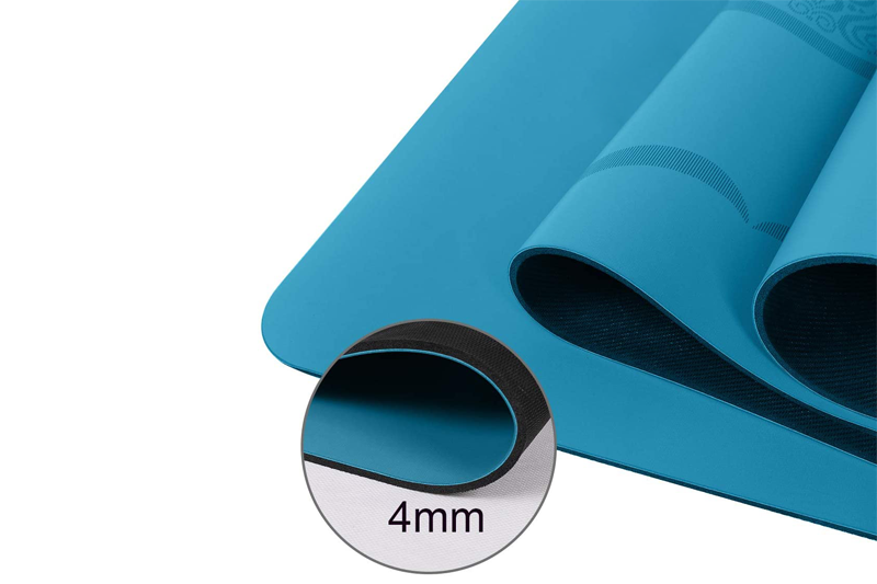 Healthy Blue PU Rubber Yoga Mat