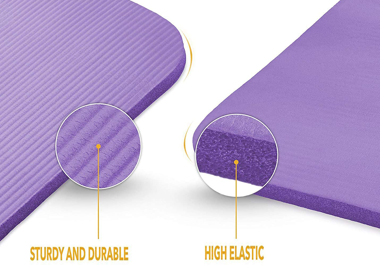 Large Purple NBR Yoga Mat