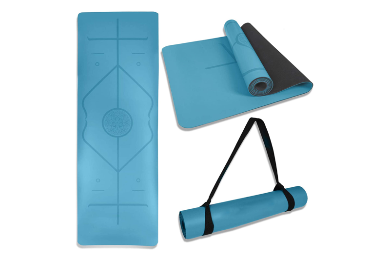 Healthy Blue PU Rubber Yoga Mat