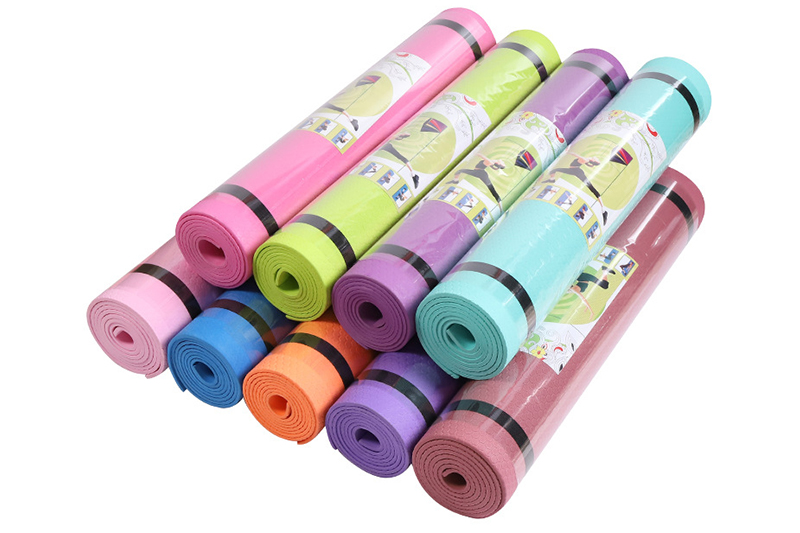 Non-slip Roll 4mm thin EVA Extra Large Lines Yoga Mat