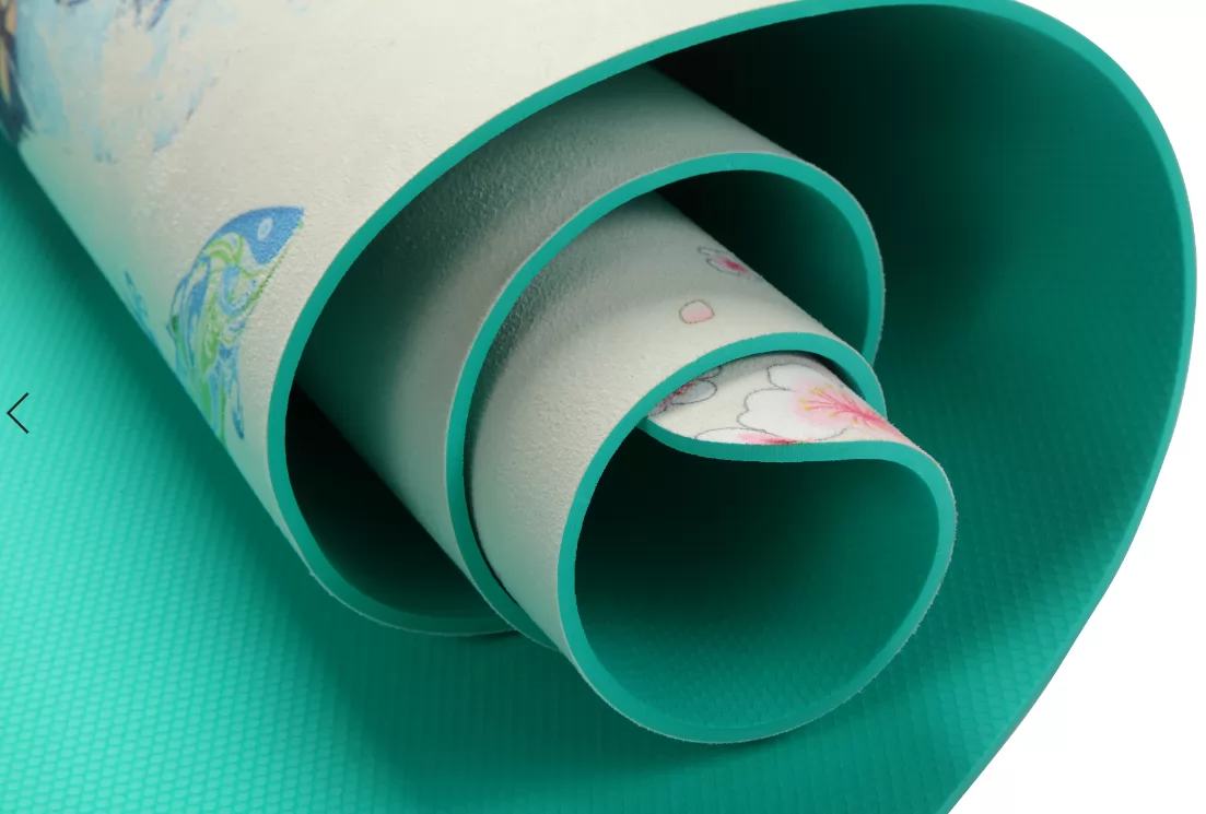 Gepersonaliseerde antislip suède TPE yogamat