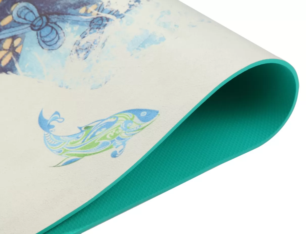 Gepersonaliseerde antislip suède TPE yogamat