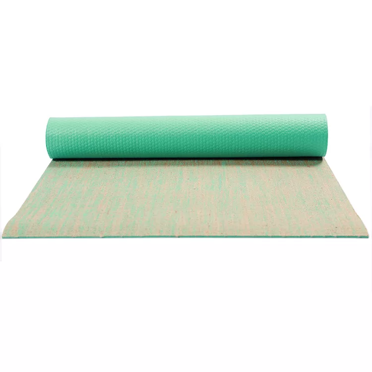 estera de yoga de pvc de 5 mm de espesor de yute ecológico colorido