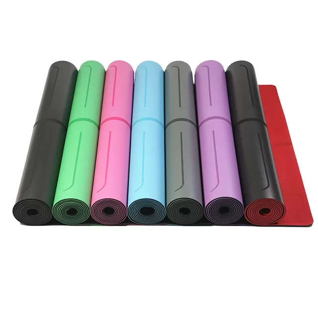 Wholesale Natural Eco Friendly Customized natural pilates PU rubber yoga mat