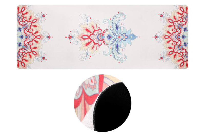 Pretty White Suede Rubber Yoga Mat