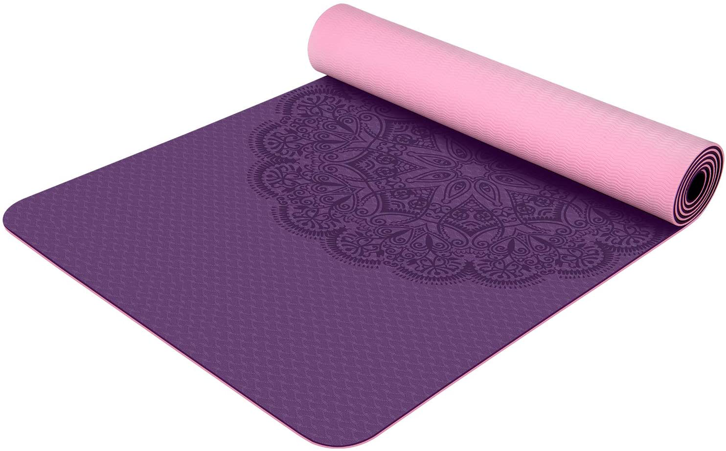 Double Layer Two Tone Non Slip TPE Foam Fitness Eco Friendly Yoga Mat