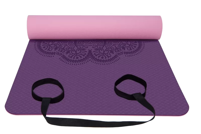 Double Layer Two Tone Non Slip TPE Foam Fitness Eco Friendly Yoga Mat