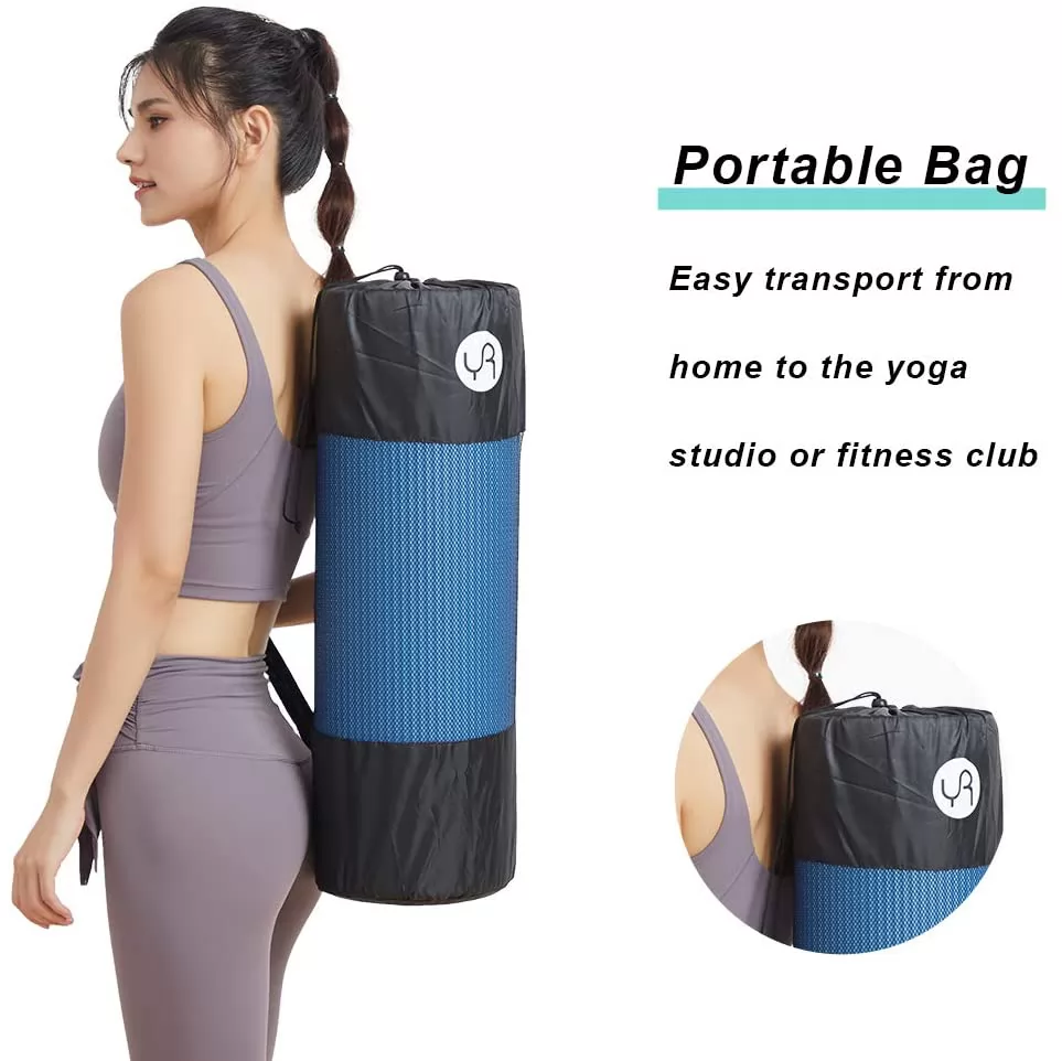 Factory Wholesale Extra Thick Non-Slip Natural NBR Fitness Yoga Mat with Carrying Strap