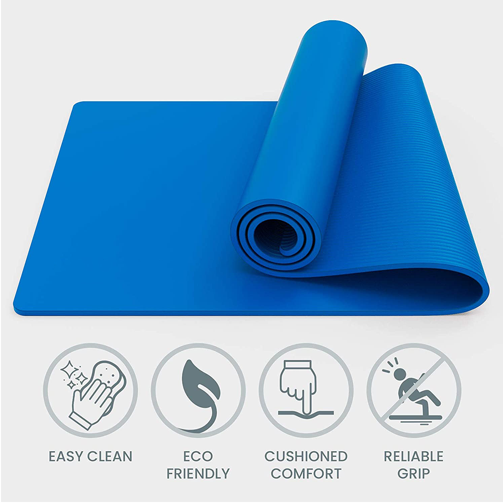 Thick Blue NBR Yoga Mat 