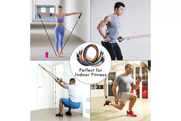 Fitness Fasce di Resistenza Tubi Pratico Elastico Allenamento Resistenza